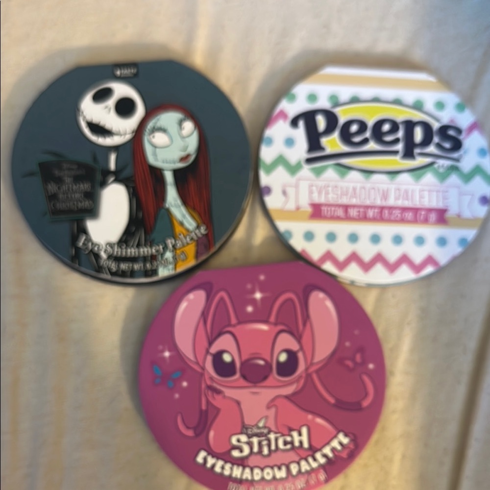 Disney Eyeshadow Palette Set - Nightmare Before Christmas, Peeps, Lilo & Stitch